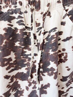 🐄 GAP Ultrasoft Denim Cow Print Barrel Jeans — Size XS